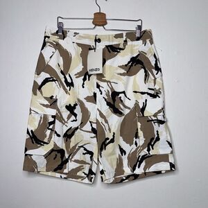Kenzo Tropic Camo Print Cargo Shorts Mens Size US 34
